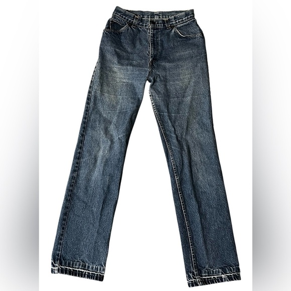 Vintage Levis Mom Jeans Medium Blue Wash White Label Tag 28x31 - Picture 2 of 8